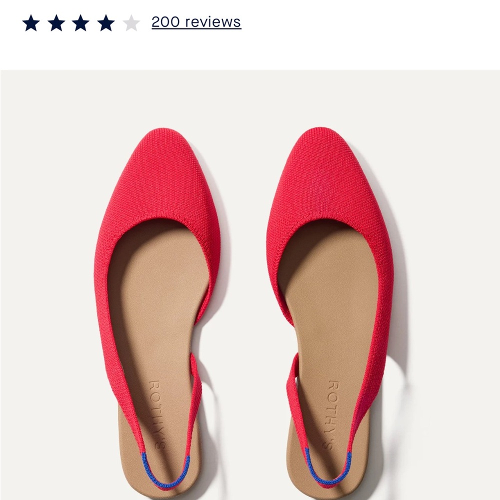 Rothy's Red Slingback Shoes